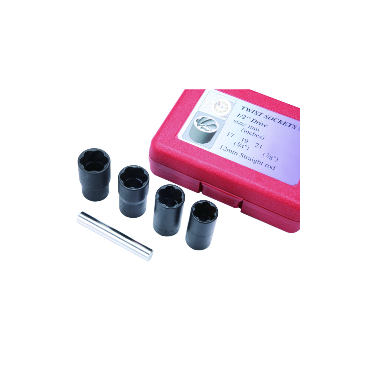 5pcs 1/2”DR Twist Socket Set